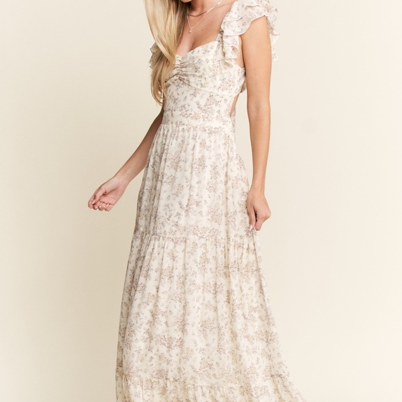 NWT Ivory Garden Whisper Maxi Dress | Ruffle Bow Romance Size S–3X - Picture 12 of 16